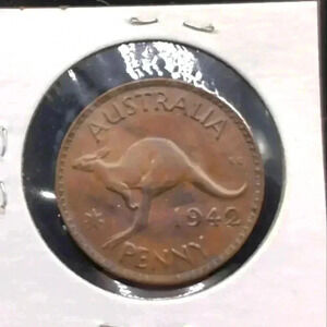 1942 Australian Penny Kangaroo Estate Piece